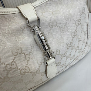 Gucci 863137 Jackie Slim Medium Shoulder Bag Ivory GG canvas - Default Title - View 10
