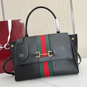 Gucci 875018 Paparazzo Medium Top Handle Bag Black - Default Title - View 1