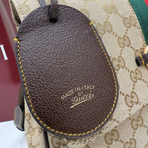 Gucci 875018 Paparazzo Medium Top Handle Bag Sand and dark brown GG canvas - Default Title - View 6