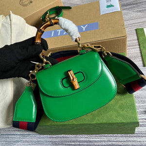Gucci Bamboo1947 Mini top handle bag 686864 Green - Default Title - View 4