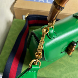 Gucci Bamboo1947 Mini top handle bag 686864 Green - Default Title - View 6