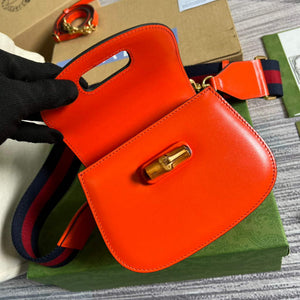 Gucci Bamboo1947 Mini top handle bag 686864 Red - Default Title - View 8