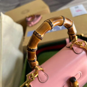 Gucci Bamboo1947 Mini top handle bag 686864 Pink - Default Title - View 5