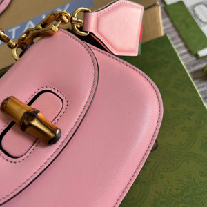 Gucci Bamboo1947 Mini top handle bag 686864 Pink - Default Title - View 6