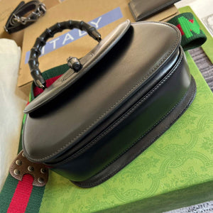 Gucci Bamboo1947 small top handle bag 675797 Black slivery - Default Title - View 6
