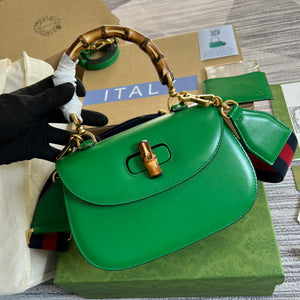 Gucci 675797 Bamboo1947 small top handle bag Green - Default Title - View 4
