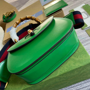 Gucci 675797 Bamboo1947 small top handle bag Green - Default Title - View 6