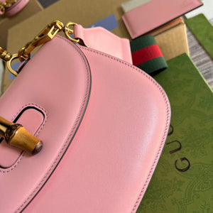 Gucci 675797 Bamboo1947 small top handle bag Pink - Default Title - View 6