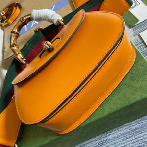 Gucci 675797 Bamboo1947 small top handle bag Orange - Default Title - View 7