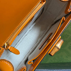 Gucci 675797 Bamboo1947 small top handle bag Orange - Default Title - View 9