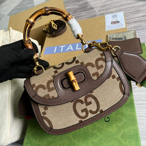 Gucci 675797 Bamboo1947 small top handle bag Brown - Default Title - View 4