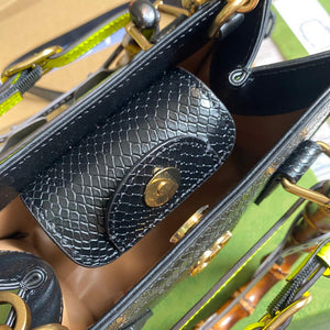 Gucci Diana Mini Tote Bag Snake Top Handle Bag Gucci a€?55661 Black - Default Title - View 7