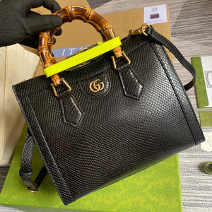 Gucci Diana Small Tote Bag Snake Top Handle Bag 660195 Black - Default Title - View 6