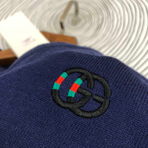 Gucci Men's Cardigan 576810 Designer Wool sweater with GG G383181 - Navy Blue / M - View 7