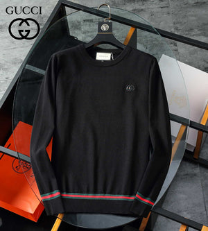 Gucci Men's Sweaters 576810 Designer Wool sweater with GG G383182 - Navy Blue / M - View 2