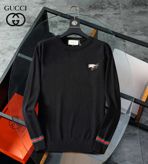 Gucci Men's Sweaters 576810 Designer Wool sweater with GG G383183 - Navy Blue / M - View 10