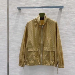 Gucci Women Fashion GG jacquard leisure suit Hooded zip-up jacket G88002 - S - View 2