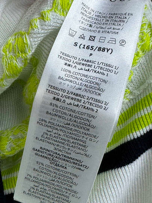 Gucci Women GG intarsia pattern Ivory and lime green dress G85264 - S - View 6