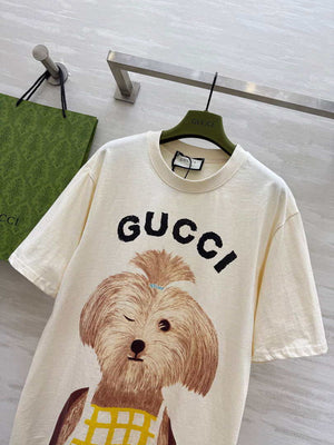 Gucci Women Slogan cotton short-sleeved T-shirt G85290 - S - View 3