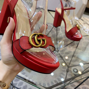 Gucci Women's Leather platform espadrille GG Sandals G18998 - Euro 35=US 4 - View 5