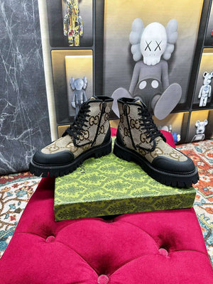 Gucci Women's Men's Fashion Shoes Lace-up Boots G77340 - US 4=Euro 35 - View 3