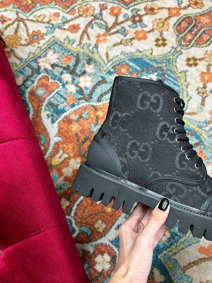 Gucci Women's Men's Fashion Shoes Lace-up Boots G77341 - US 4=Euro 35 - View 6