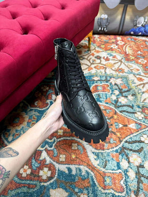 Gucci Women's Men's Fashion Shoes Lace-up Boots G77344 - US 4=Euro 35 - View 2