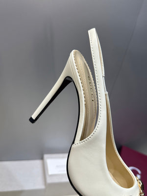 Gucci Women's Pointed-toe Slingback High Heels Shoes 9.5cm G86237 - Euro 35=US 4 - View 7