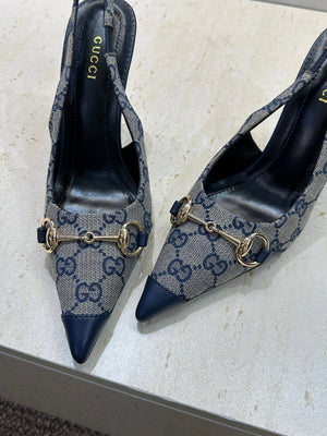 Gucci Women's Pointed-toe Slingback High Heels Shoes 9.5cm G86238 - Euro 35=US 4 - View 7