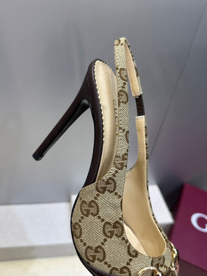 Gucci Women's Pointed-toe Slingback High Heels Shoes 9.5cm G86239 - Euro 35=US 4 - View 8