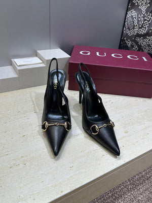 Gucci Women's Pointed-toe Slingback High Heels Shoes 9.5cm G86241 - Euro 35=US 4 - View 2