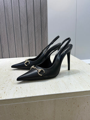 Gucci Women's Pointed-toe Slingback High Heels Shoes 9.5cm G86241 - Euro 35=US 4 - View 5