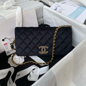 Chanel AP3363 Flap Baguette Bag Velvet Black - Default Title - View 1