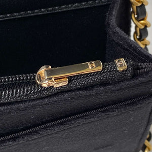 Chanel AP3363 Flap Baguette Bag Velvet Black - Default Title - View 8