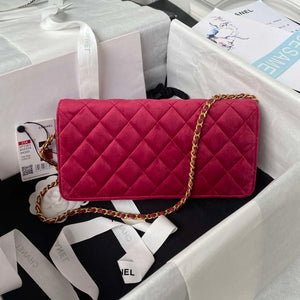 Chanel AP3363 Flap Baguette Bag Velvet Wine Red - Default Title - View 2