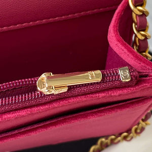 Chanel AP3363 Flap Baguette Bag Velvet Wine Red - Default Title - View 8