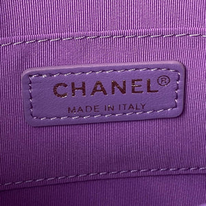 Chanel Mini Flap Bag Lambskin Gold-Tone Metal AS3205 Purple - Default Title - View 8