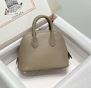 Hermes 316419 Bolide 1923 Mini Leather Bag Gray H900965 - Default Title - View 1