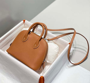 Hermes 316419 Bolide 1923 Mini Leather Bag H900973 - Sliver - View 3