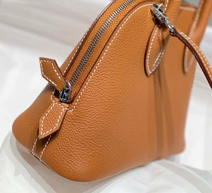 Hermes 316419 Bolide 1923 Mini Leather Bag H900973 - Sliver - View 6