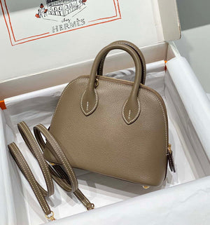 Hermes 316419 Bolide 1923 Mini Leather Bag H900974 - Sliver - View 11
