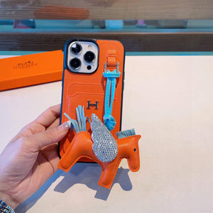Hermes Apple Iphone Leather Premium Deluxe Phone Case H66327 - iPhone15pro max £¨6.7£© - View 1