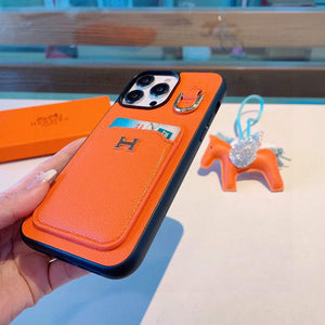 Hermes Apple Iphone Leather Premium Deluxe Phone Case H66327 - iPhone15pro max £¨6.7£© - View 6