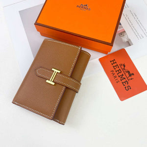 Hermes Bearn wallet Epsom calfskin mini wallet H20900 - Gold - View 1