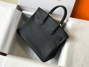 Hermes Birkin Designer Tote Bag Epsom Leather 28353 Black - Gold / 25cm - View 3