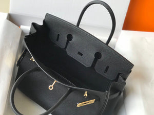 Hermes Birkin Designer Tote Bag Epsom Leather 28353 Black - Gold / 25cm - View 9