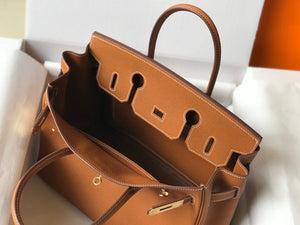 Hermes Birkin Designer Tote Bag Epsom Leather 28356 Brown - Gold / 25cm - View 9