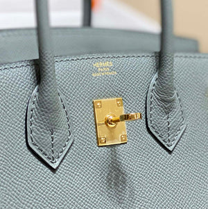Hermes Birkin Designer Tote Bag Epsom Leather 28370 Almond Green - Gold / 25cm - View 15