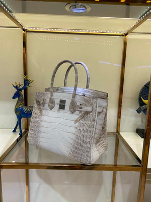 Hermes Birkin Designer Tote Bag Himalaya Crocodile Leather H99820 - Gold / 25cm - View 3