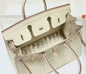 Hermes Birkin Designer Tote Bag Epsom Leather 28388 Milkshake white - Gold / 25cm - View 9